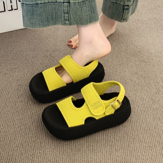 Damen Bequeme Sandalen mit verstellbarem Riemen und gepolsterter Sohle R&B