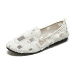 Damen lässige Slip-On Schuhe mit modischem Zierrahmen R&B