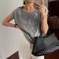 Damen Strickoberteil mit floralem Reliefdesign R&B