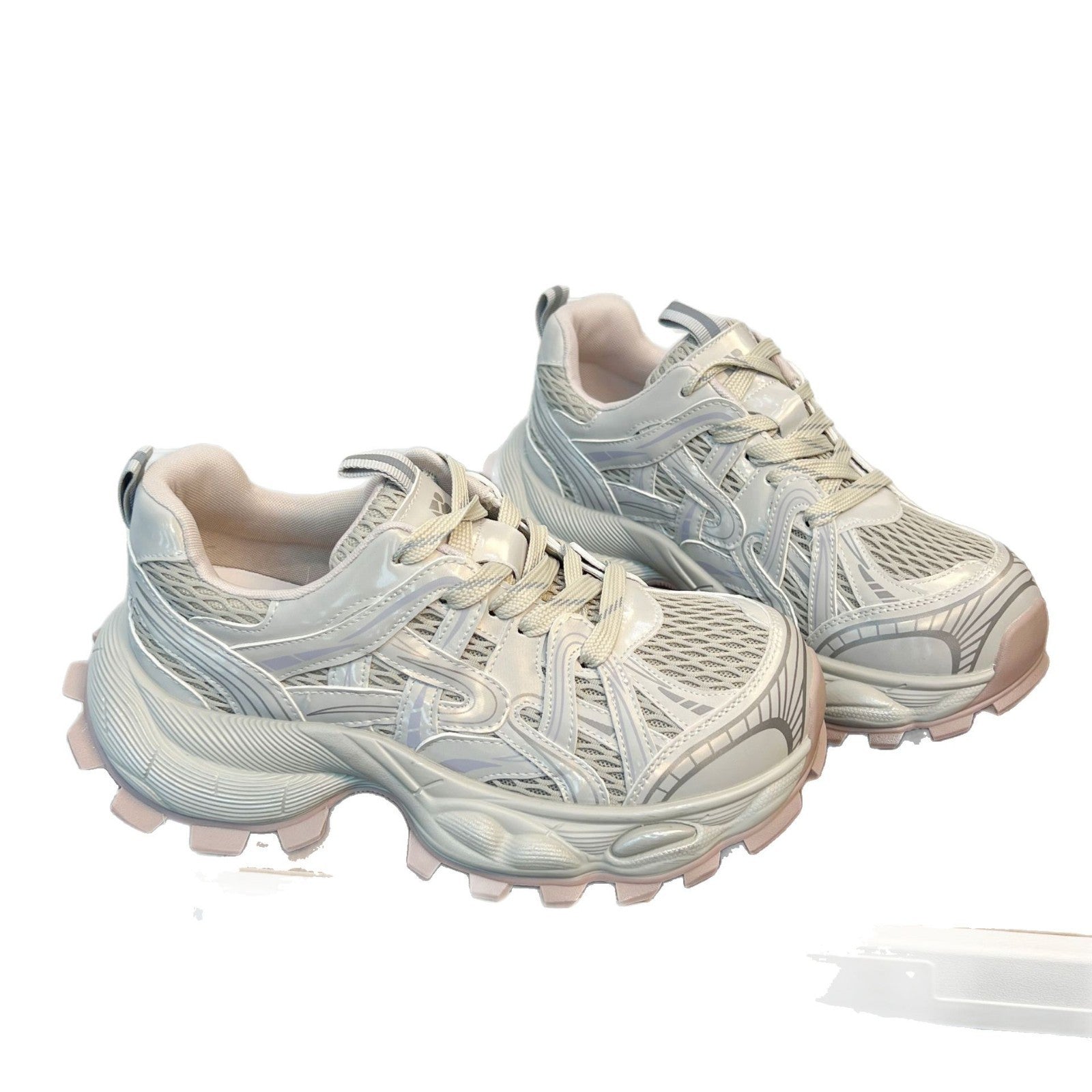 Damen Sportliche Lauf-Sneaker mit atmungsaktivem Mesh-Obermaterial und stabiler Profilsohle R&B