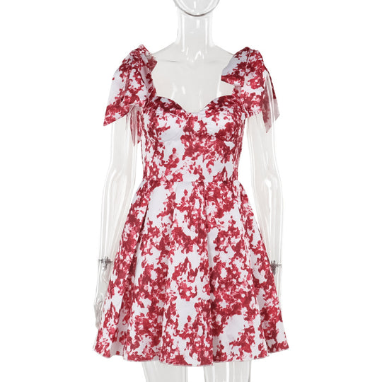 Damen verspieltes Sommerkleid mit Volanträdern und floralem Druck R&B