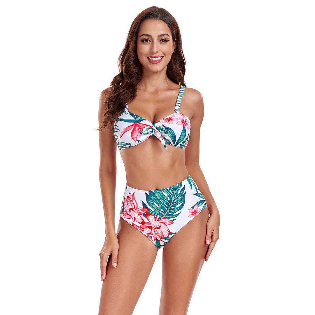 Damen Bikiniset mit floralem Design und schickem Überrock R&B