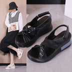 Damen Wedge-Sandalen mit modischem Knoten-Design und flexiblem Fußbett R&B