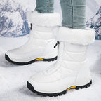 Damen Warmgefütterte Winterstiefel mit rutschfester Sohle und komfortablem Reißverschluss R&B