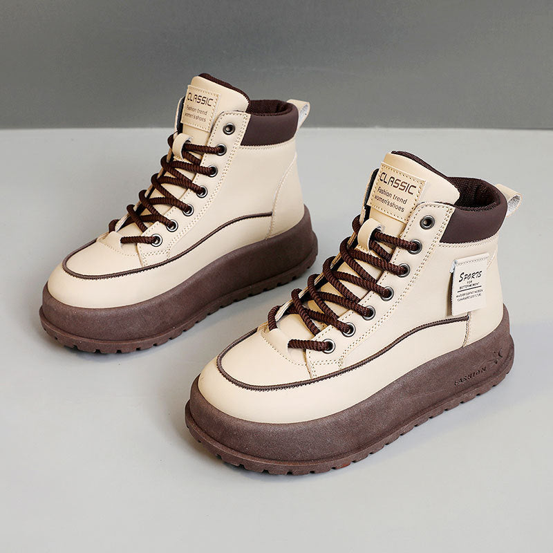 Damen Winterliche High-Top Sneakers mit dämpfender Laufsohle und robustem Profil R&B