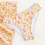 Damen Triangel-Bikini-Set mit floralem Wickeltuch