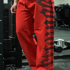 Herren nan weite Sweathose aus angerautem Fleece mit seitlichem Vintage-Print und Kordelbund R&B