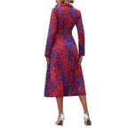 Damen Maxikleid mit figurbetontem Schnitt und elegantem Animal-Print R&B