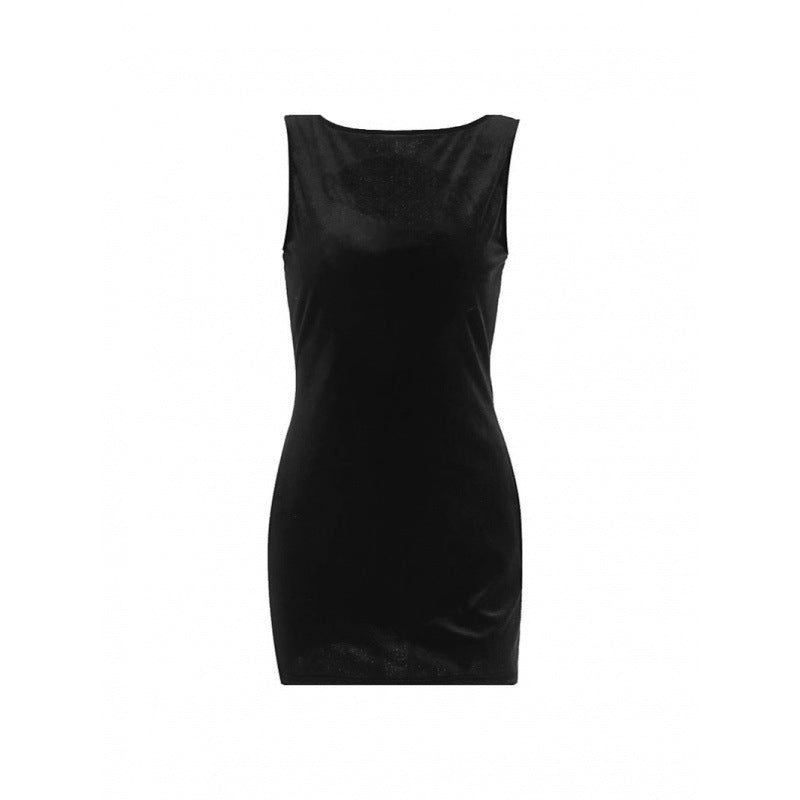 Damen Figurumspielendes Minikleid aus luxuriösem Samtstoff R&B