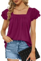 Damen Bluse mit dekorativen Puffärmeln und femininem Schnitt R&B