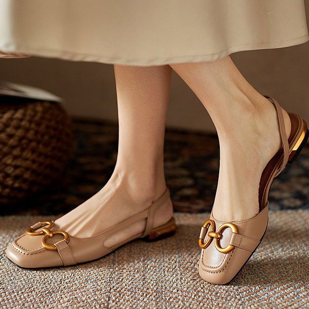 Damen Slingback-Ballerinas mit elegantem Schnallen-Detail und modischem Fußbett R&B
