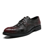 Damen Elegante Schnürschuhe mit stilvollem Krokodil-Design R&B