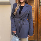 Damen modischer Blazer mit Gürtel R&B