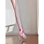 Damen Hochhackige Sandalen mit floralem Design und zierlichen Riemchen R&B