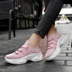 Damen Sportliche Sneaker mit elastischem Halt und atmungsaktiver Oberflächenstruktur R&B