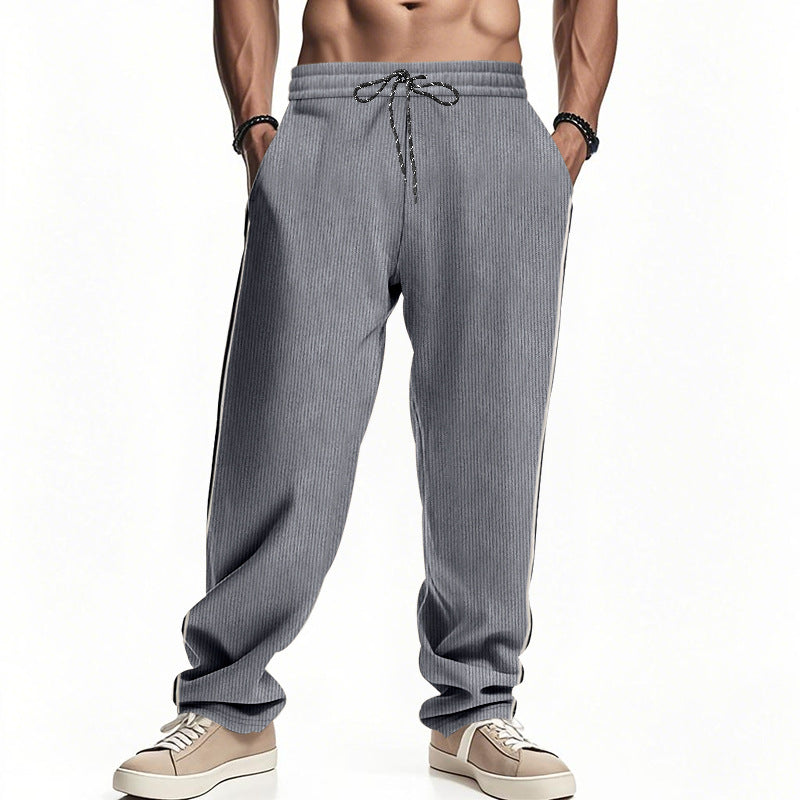 Herren Bequeme Freizeithose mit seitlichen Streifen und elastischem Bund R&B