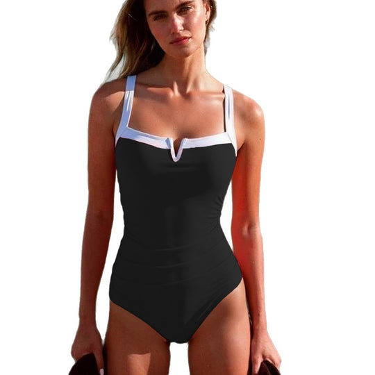 Damen Hochwertiger Badesuit mit modischem V-Ausschnitt R&B