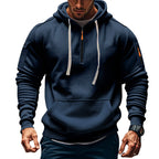 Herren Kapuzenpullover mit modernem Reißverschluss und praktischen Taschen R&B