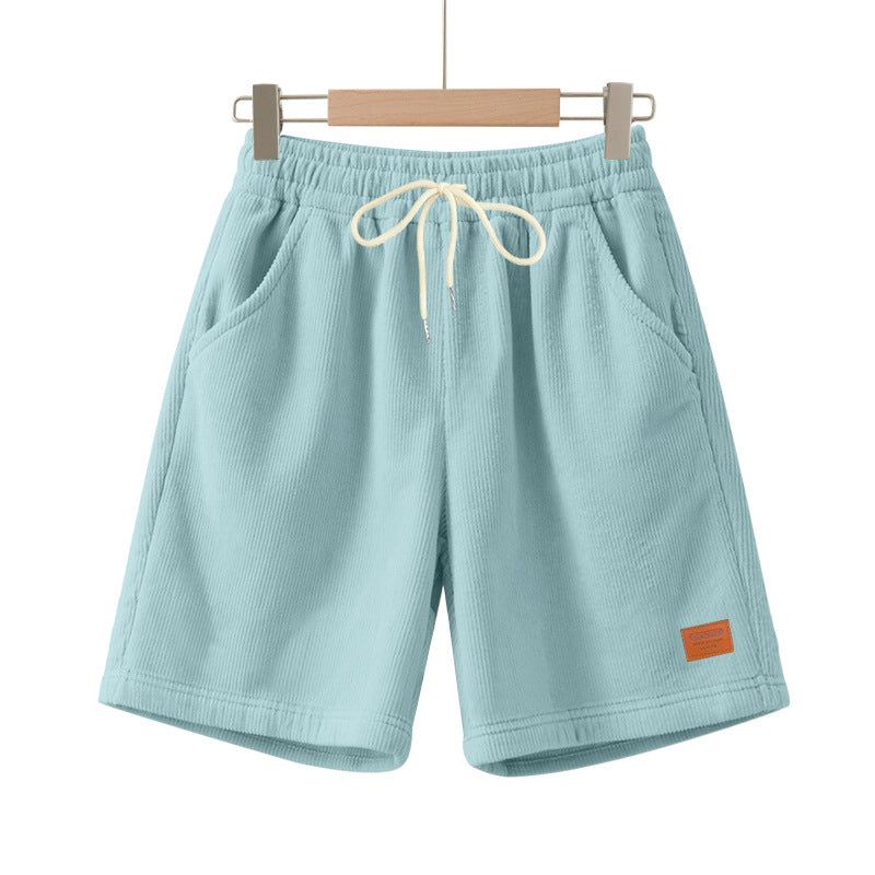 Herren nan lässige Bermudashorts aus feinstrukturiertem Baumwollmix mit elastischem Bund und Kordelzug R&B