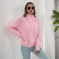 Damen Strickjacke mit hohem Kragen und Reißverschluss R&B