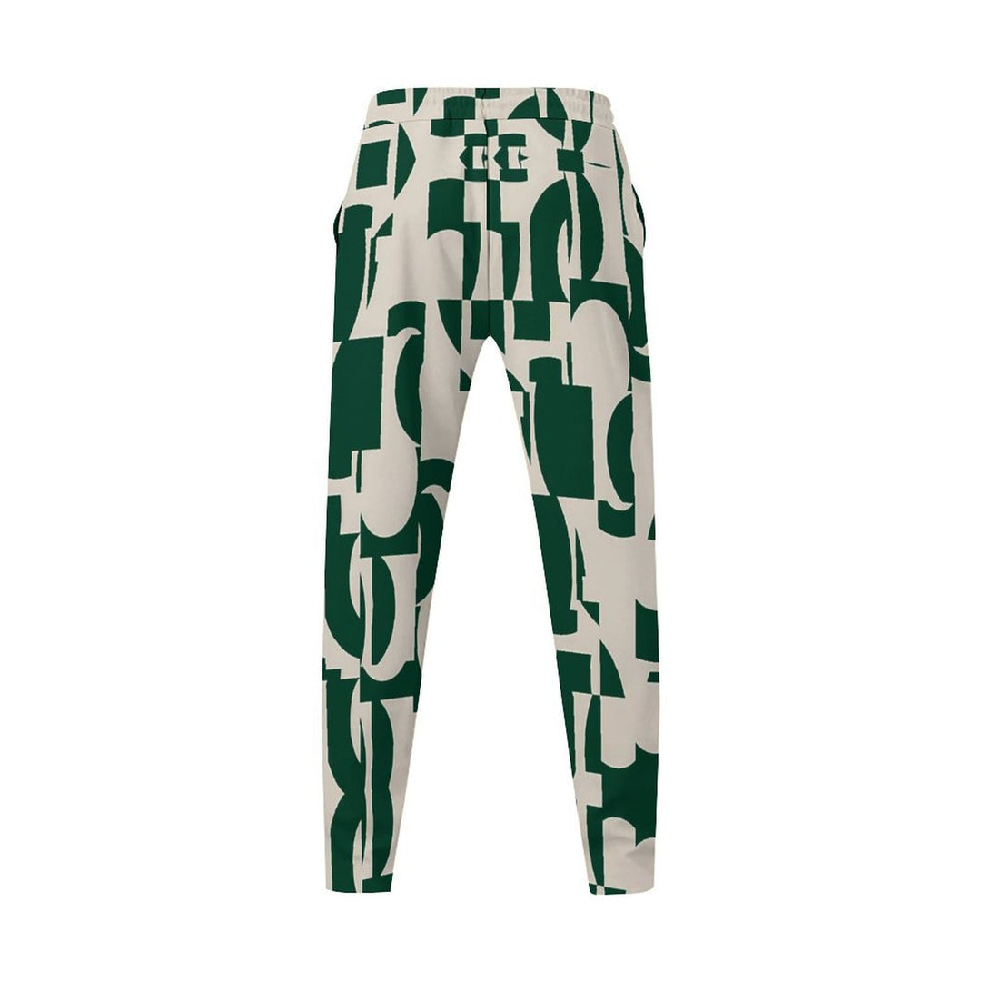 Damen lässige Chino-Hose mit modernen geometrischen Mustern R&B