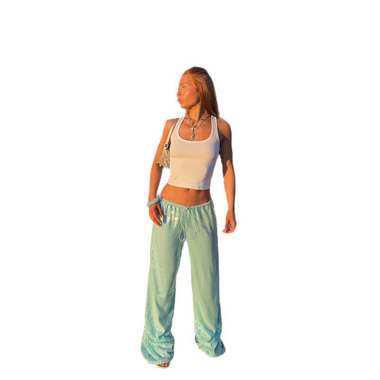 Damen Glitzernde Palazzo-Hose R&B