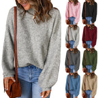 Damen modischer Grobstrickpullover mit weitem Schnitt R&B