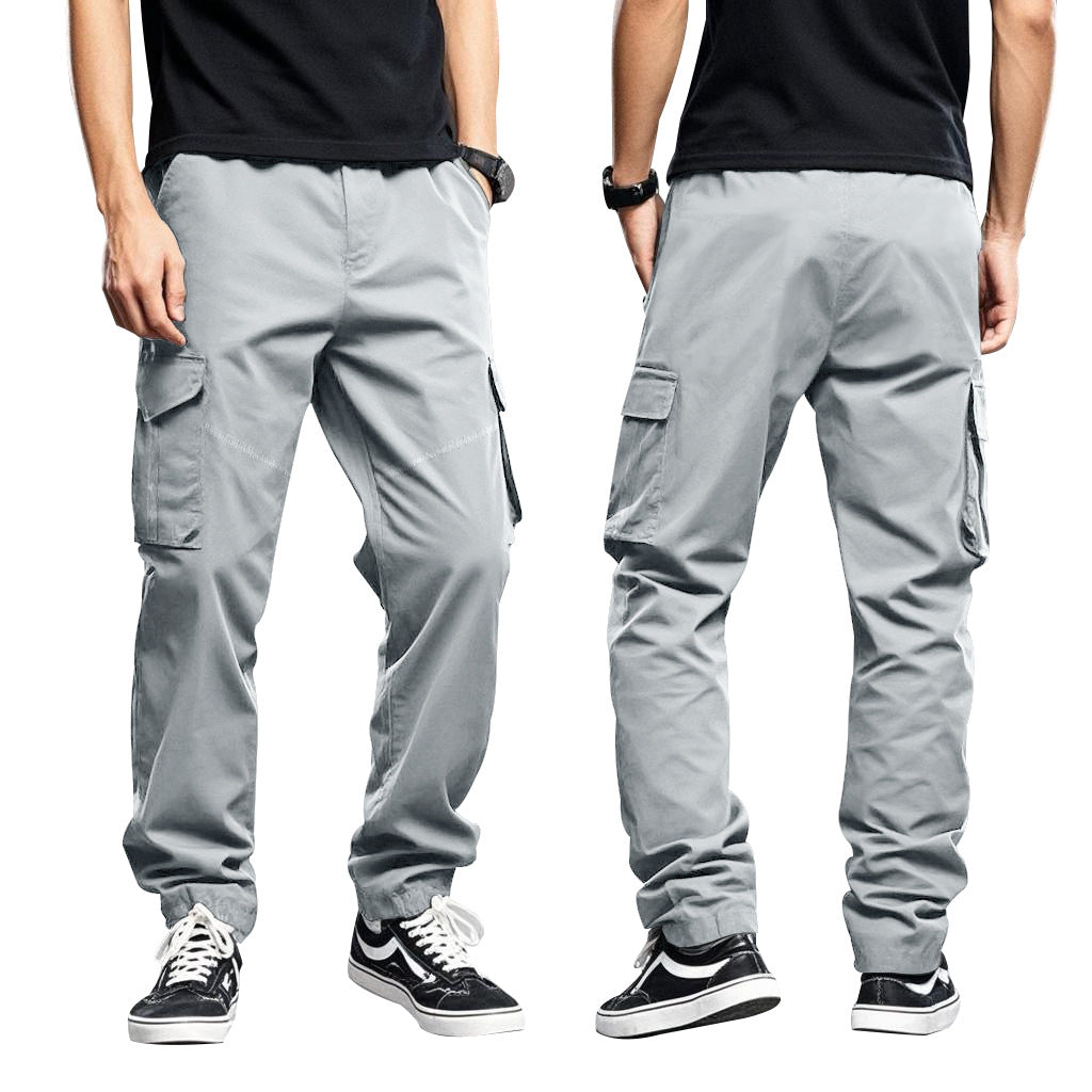Herren nan Utility-Cargohose mit großen aufgesetzten Klappentaschen und schmal zulaufender Silhouette R&B