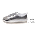 Damen modische Komfort-Sneaker mit Glitzer-Details und atmungsaktiver Sohle R&B