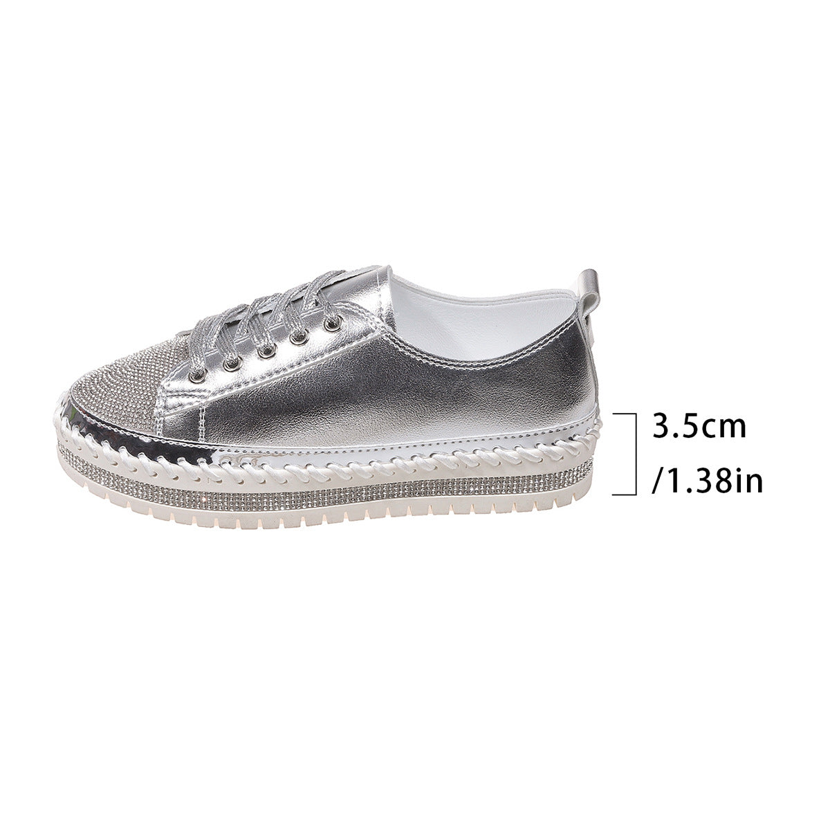 Damen modische Komfort-Sneaker mit Glitzer-Details und atmungsaktiver Sohle R&B