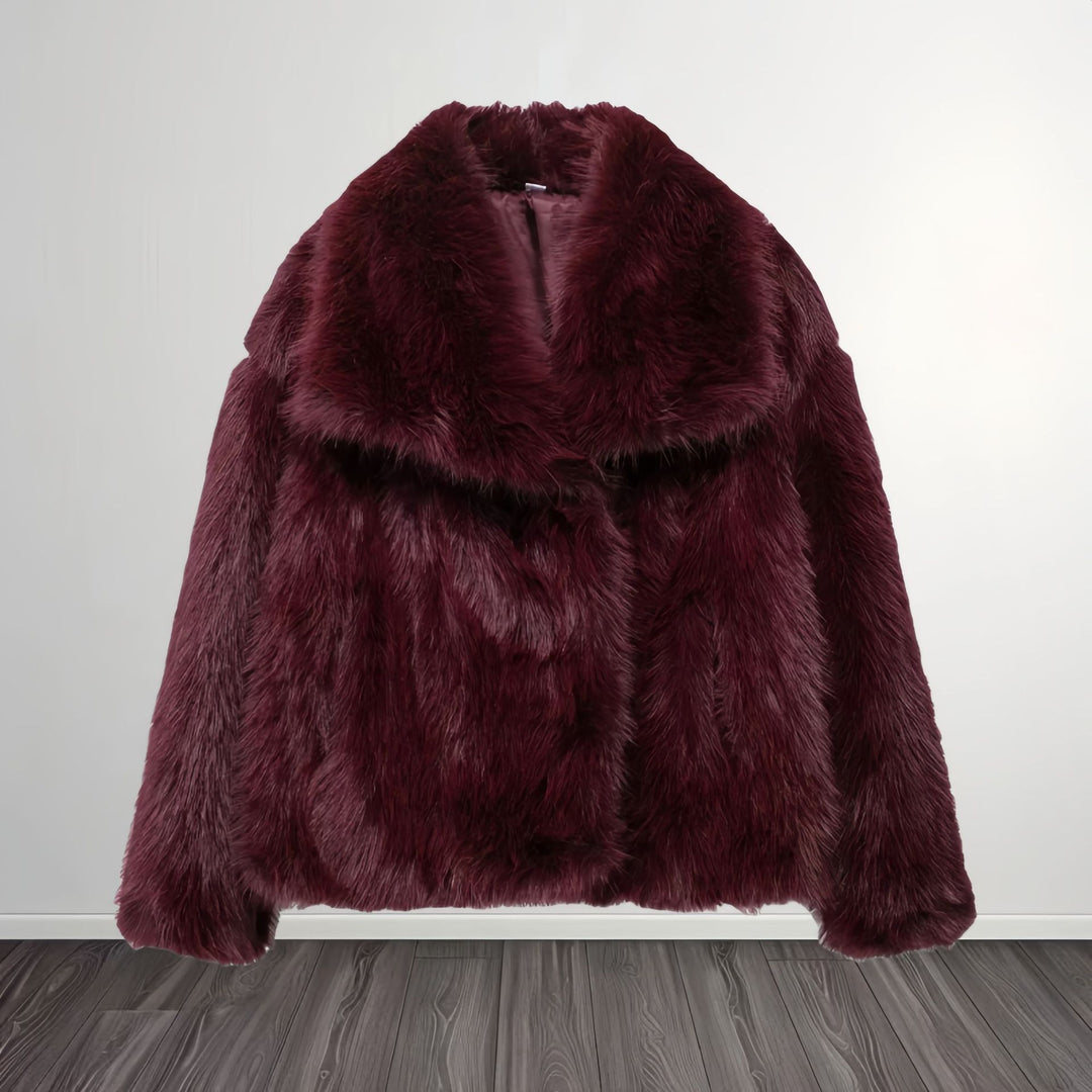 Damen Modische Kunstpelzjacke R&B