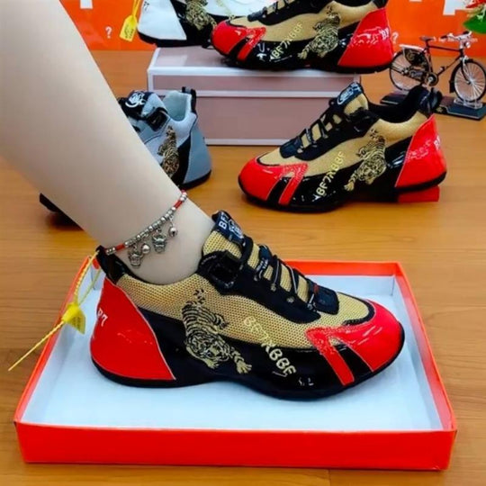 Damen Sportliche Sneakers mit atmungsaktiver Mesh-Oberfläche und rutschfester Sohle R&B