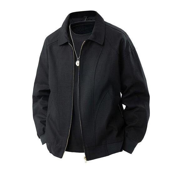 Herren lässige Übergangsjacke mit modernem Stehkragen und seitlichen Eingrifftaschen R&B