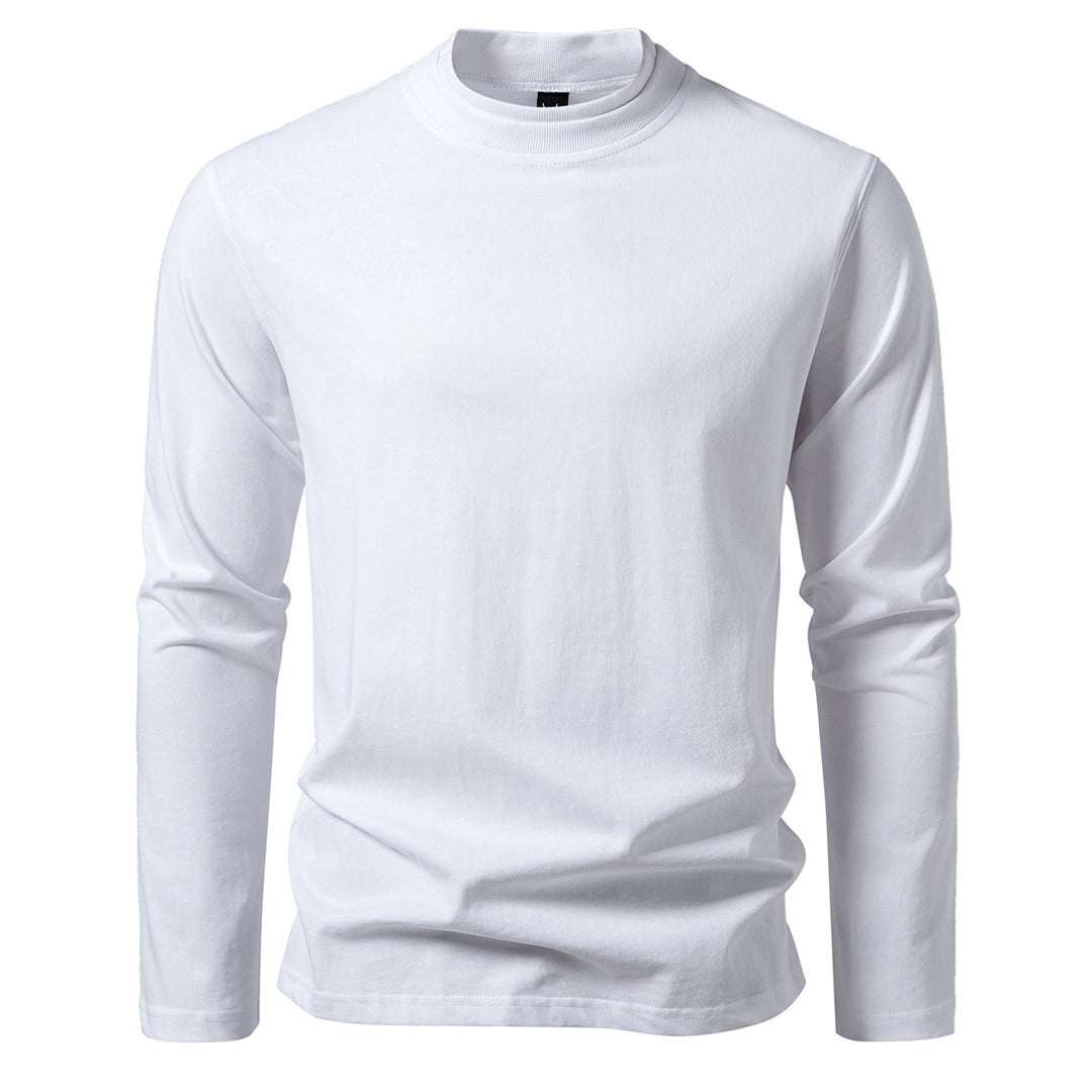 Herren langärmliges T-Shirt aus angenehmem Baumwollmix mit Rundhalsausschnitt R&B