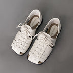 Damen elegante Schnürsandalen mit offenem Zehenbereich R&B