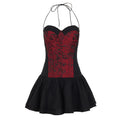 Damen Spitzen-Cocktailkleid mit raffiniertem Bustier-Oberteil und voluminösem Rock R&B