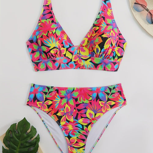 Damen Bikiniset mit auffälligem floralem Design und komfortablem Schnitt R&B