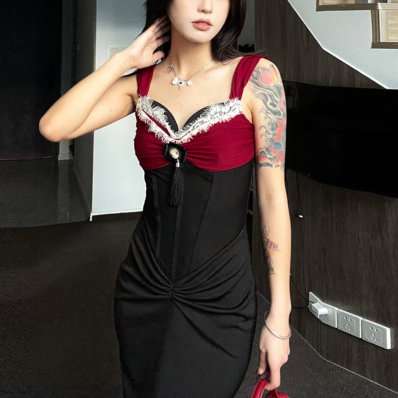Damen Elegantes Maxikleid mit dekadentem Bustier-Oberteil und verzierten Details R&B