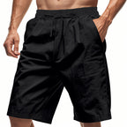 Herren bequeme Cargo-Shorts mit elastischem Bund und großzügigen Taschen R&B