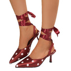 Damen elegante Slingback-Pumps mit Riemenverzierung R&B