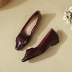 Damen Ballerinas mit elegantem Blumenapplikation