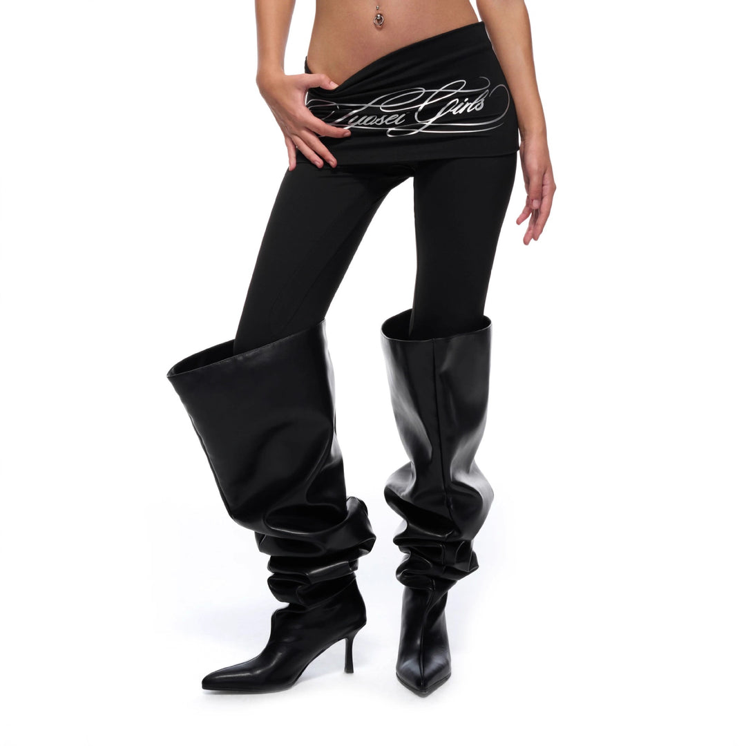 Damen Sportliche Leggings mit breitem Bund R&B