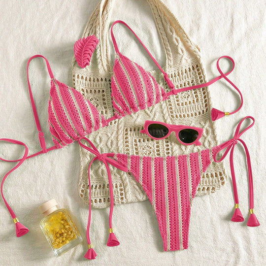 Damen Strappy Bikiniset mit verstellbaren Trägern R&B