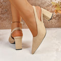 Damen Slingback-Pumps mit elegantem Blockabsatz R&B