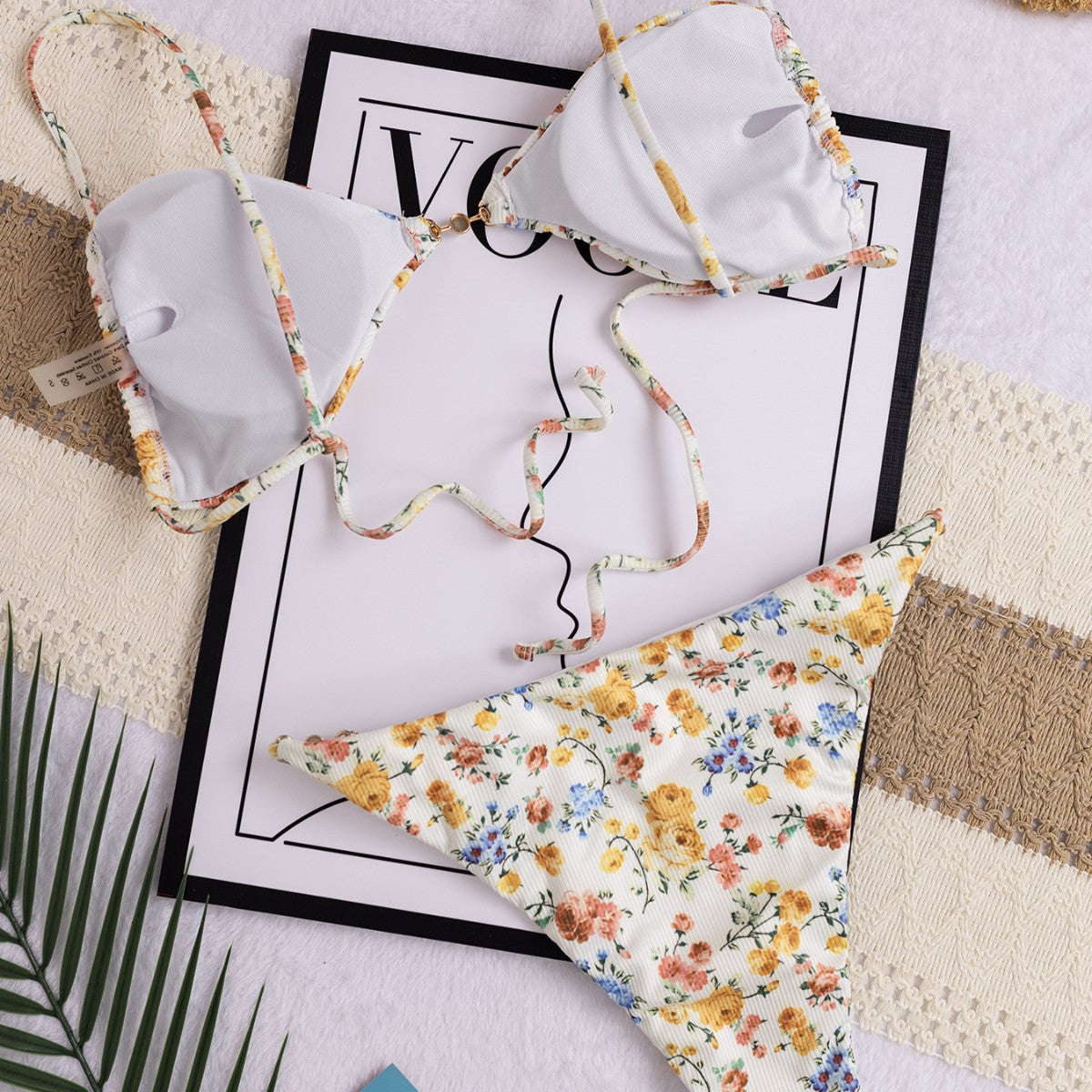 Damen Blumenmuster Bikini