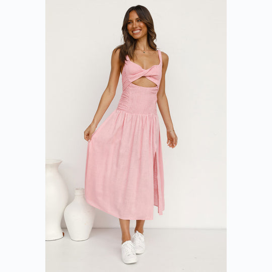 Damen Nachthemd mit innovativem Cut-Out-Design und fließendem Rock R&B