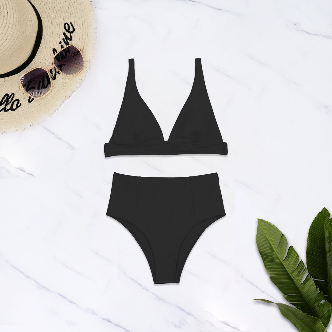 Damen Hochgeschnittener Bikini mit tiefem V-Ausschnitt R&B