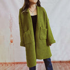 R&B | Lange Strickjacke mit Taschen Chunky Strick Weiche und Lässige Silhouette