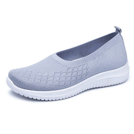 Damen Bequeme Strick-Sneaker mit elastischem Einstieg R&B