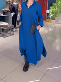 Damen Hemdkleid mit praktischen Seitentaschen und fließendem Schnitt R&B